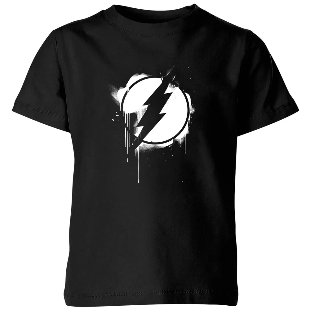 Justice League Graffiti The Flash Kids' T-Shirt - Black - 98/104 (3-4 jaar) Afbeelding 1