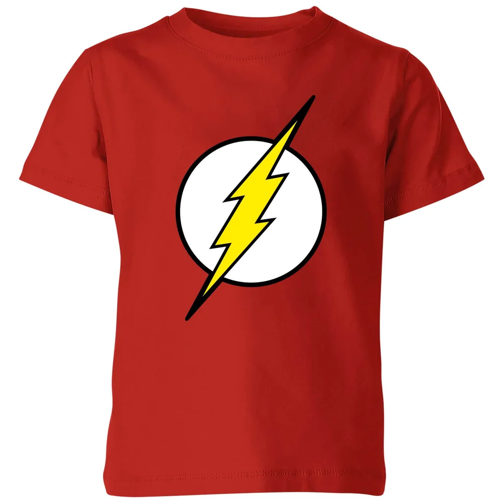 Justice League Flash Logo Kids' T-Shirt - Red - 98/104 (3-4 jaar) Afbeelding 1
