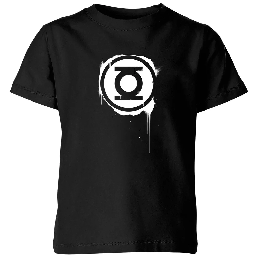 Justice League Graffiti Green Lantern Kids' T-Shirt - Black - 98/104 (3-4 jaar) Afbeelding 1