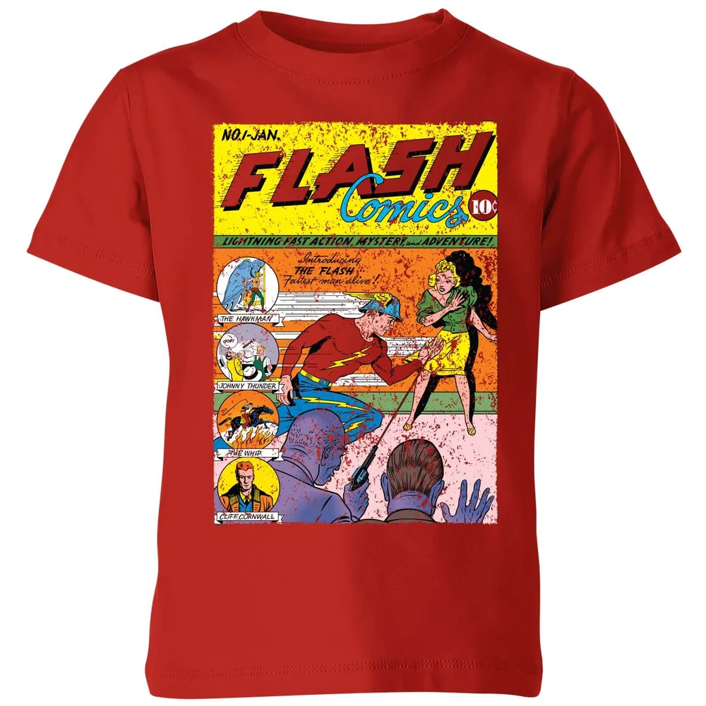 Justice League The Flash Issue One Kids' T-Shirt - Red - 98/104 (3-4 jaar) Afbeelding 1