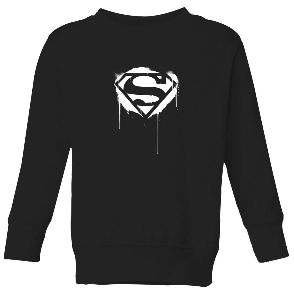 Justice League Graffiti Superman Kids' Sweatshirt - Black - 98/104 (3-4 jaar) Afbeelding 1