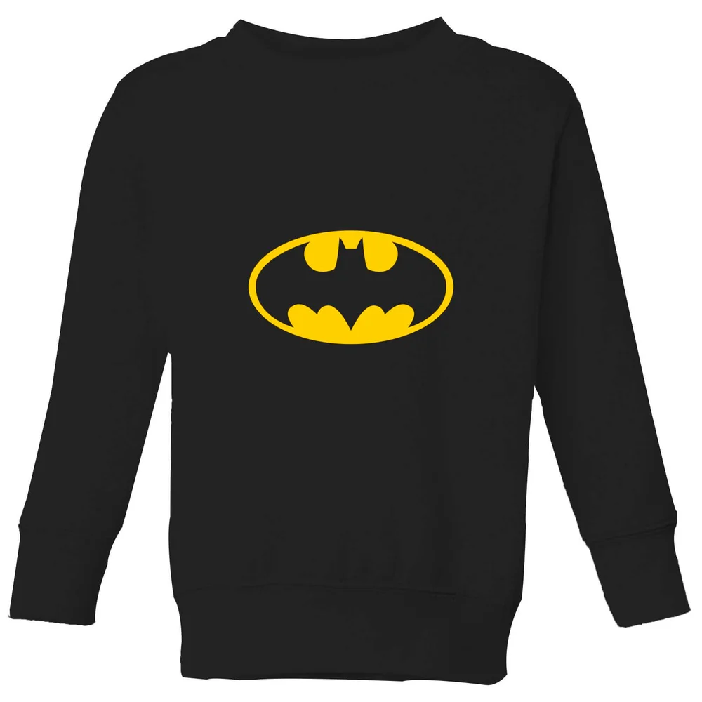 Justice League Batman Logo Kids' Sweatshirt - Black - 98/104 (3-4 jaar) Afbeelding 1