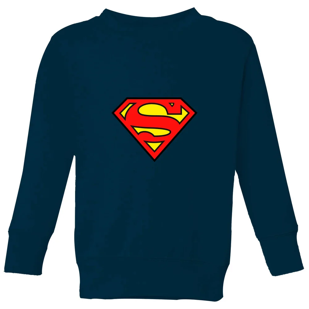 Justice League Superman Logo Kids' Sweatshirt - Navy - 134/140 (9-10 jaar) Afbeelding 1