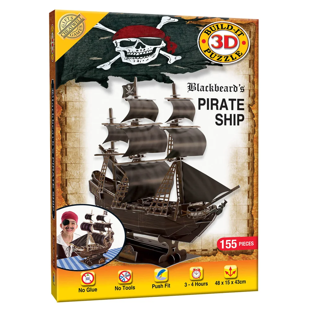 Build it 3D Pirate Ship Puzzle Afbeelding 1