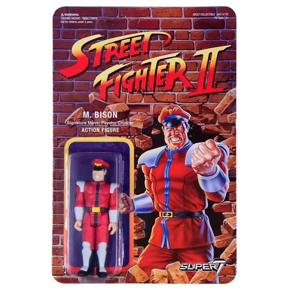 Super7 Street Fighter M Bison ReAction Figure Afbeelding 1