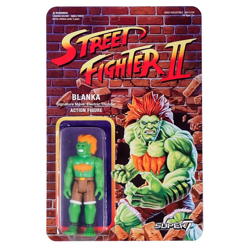 Super7 Street Fighter Blanka ReAction Figure Afbeelding 1