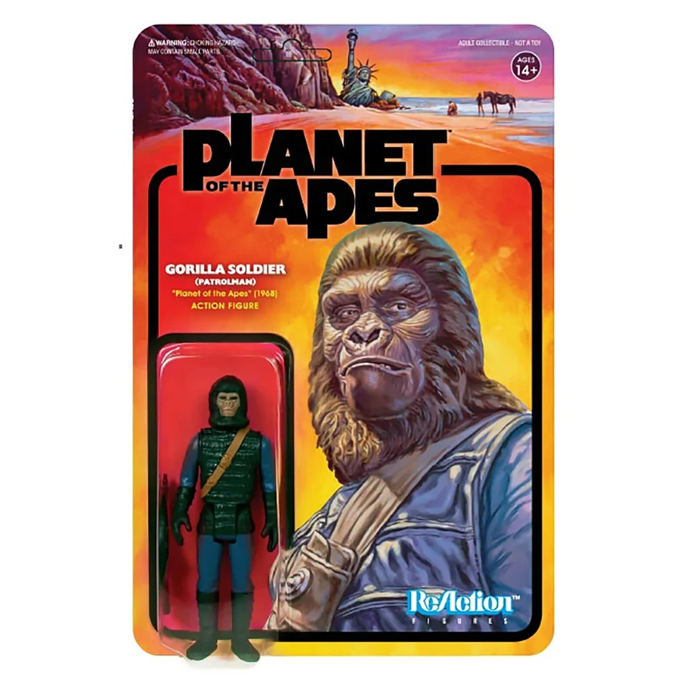 Super7 Planet of the Apes Wave 2 Ape Soldier 2 (Patrolman) ReAction Figure Afbeelding 1