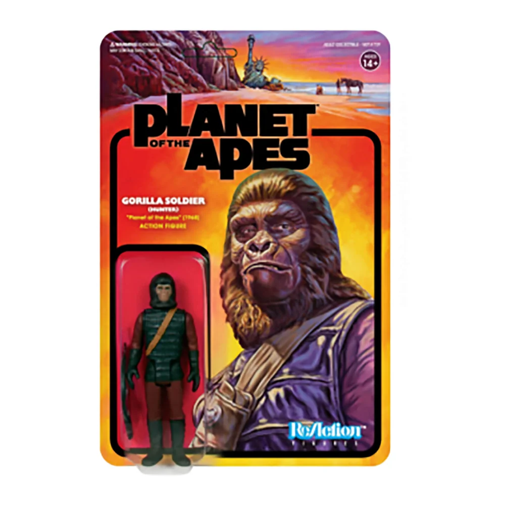 Super7 Planet of the Apes Wave 2 Ape Soldier 1 (Hunter) ReAction Figure Afbeelding 1