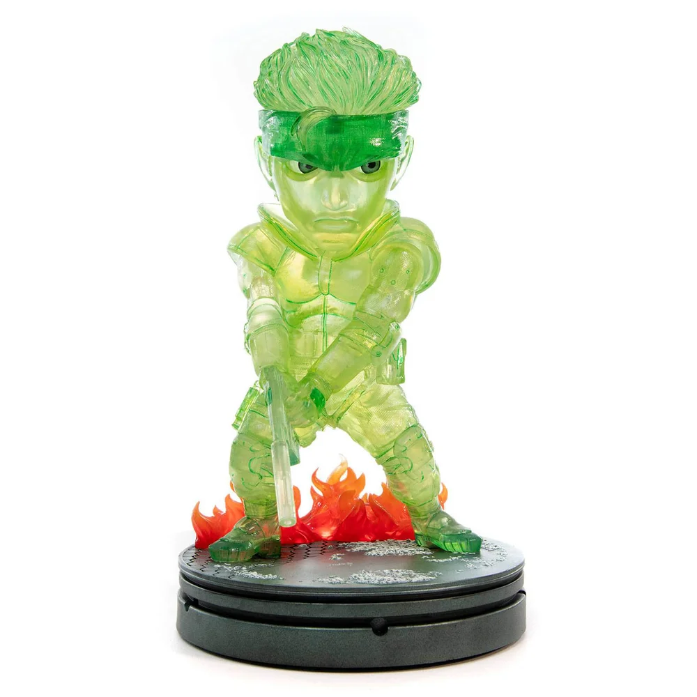 First 4 Figures Metal Gear Solid PVC SD Statue Solid Snake Stealth Camouflage Neon Green Ver. 20 cm Afbeelding 1