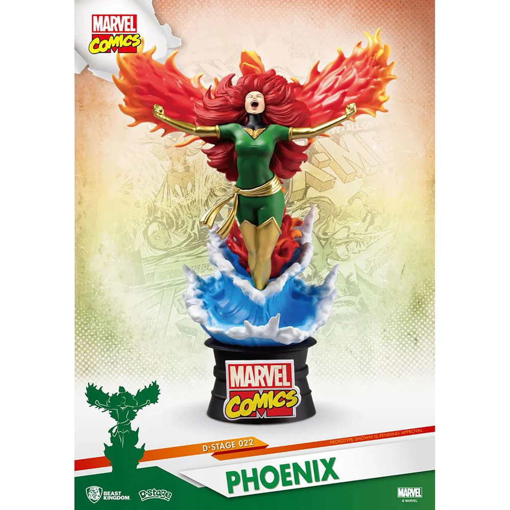 Beast Kingdom Marvel Comics D-Stage PVC Diorama X-Men Phoenix 15 cm Afbeelding 1