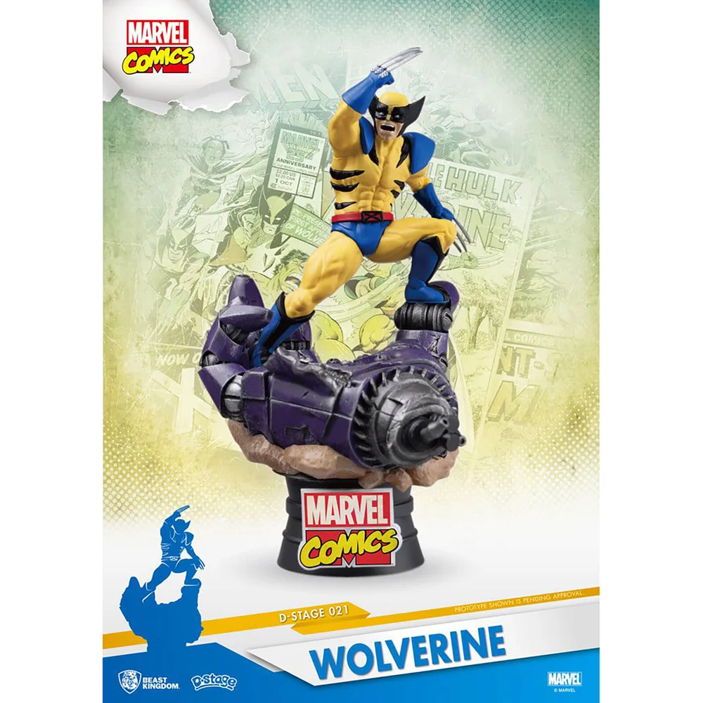 Beast Kingdom Marvel Comics D-Stage PVC Diorama X-Men Wolverine 15 cm Afbeelding 1