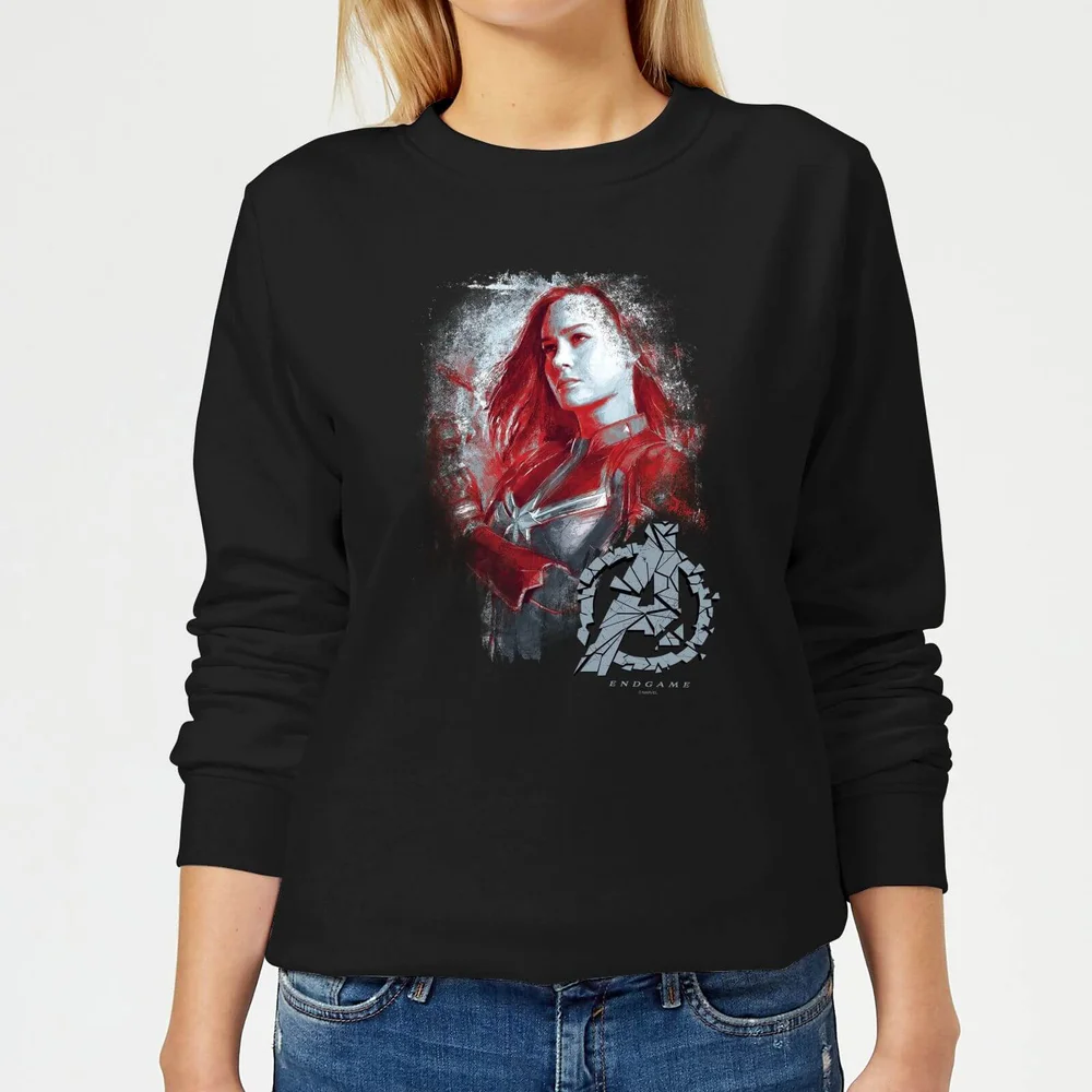 Avengers: Endgame Captain Marvel Brushed dames trui - Zwart - XS Afbeelding 1