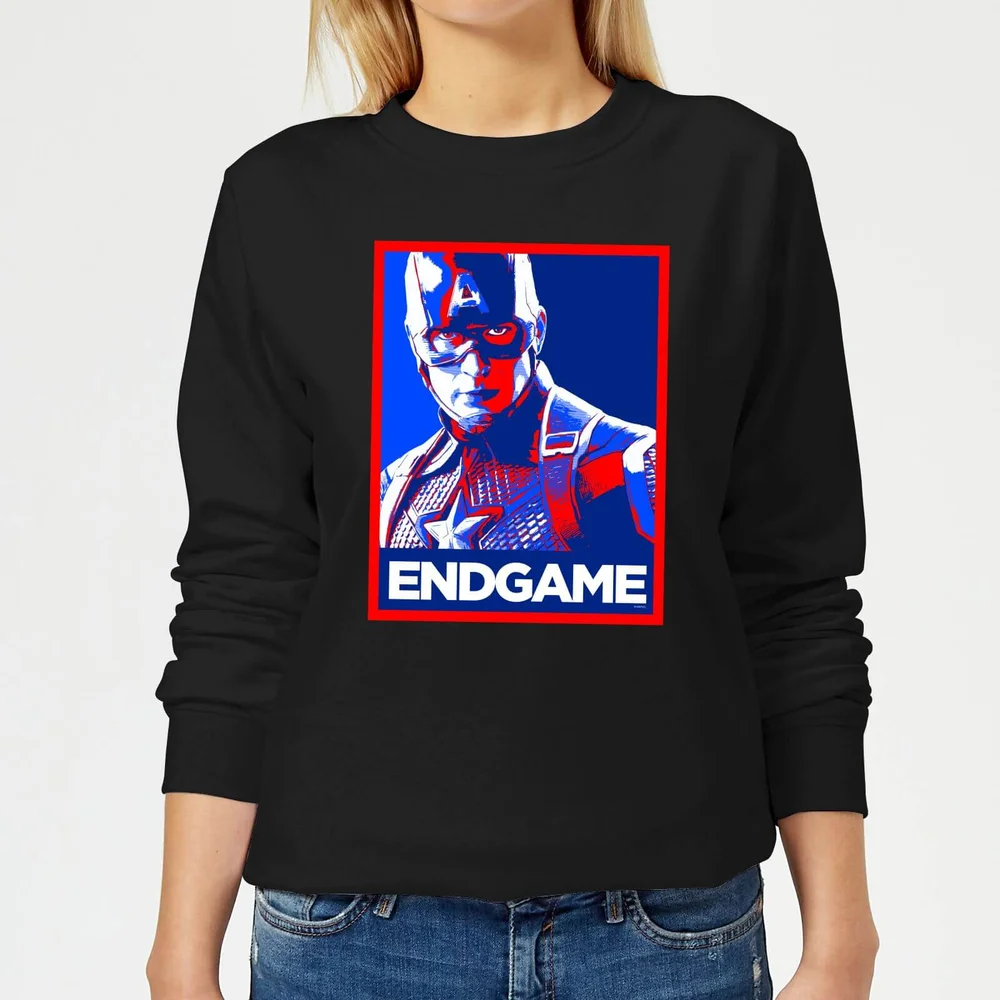 Avengers: Endgame Captain America Poster dames trui - Zwart - XS Afbeelding 1