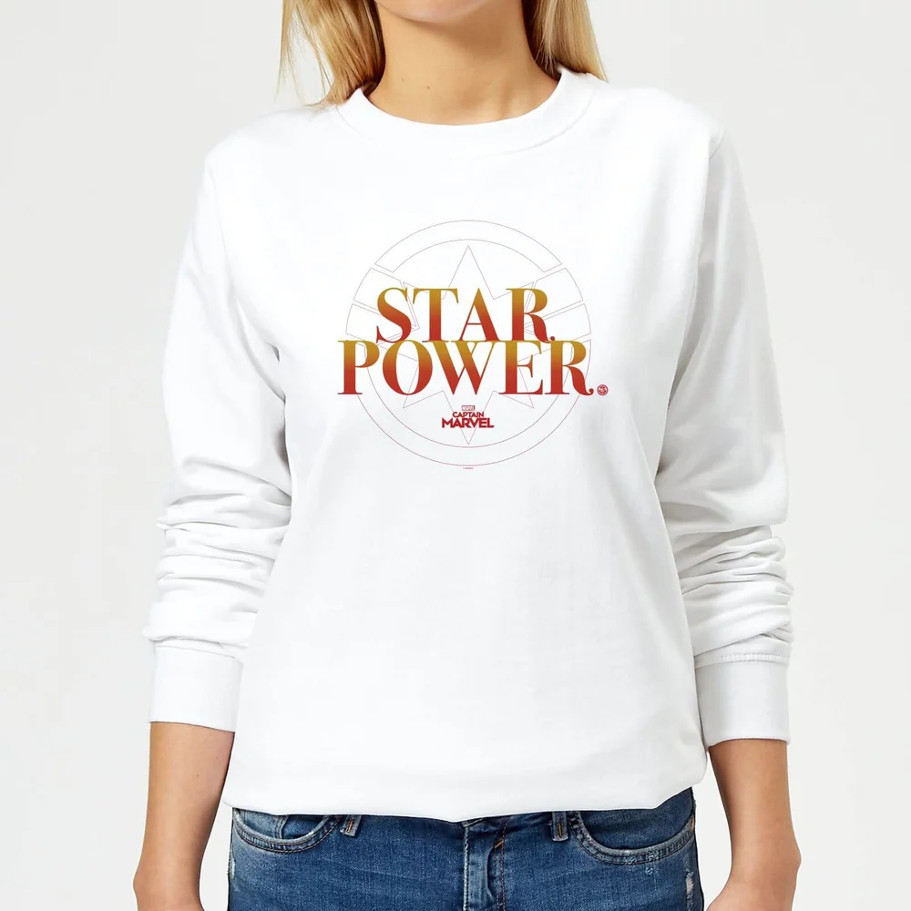 Captain Marvel Star Power dames trui - Wit - XS Afbeelding 1