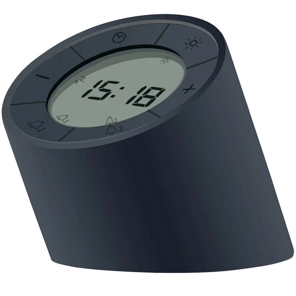 Gingko Edge Light Alarm Clock - Black Afbeelding 1