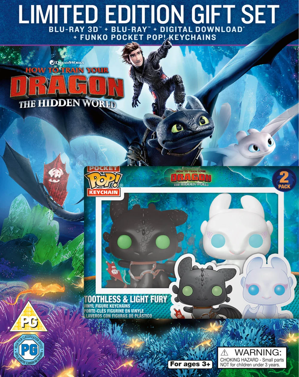 How to Train Your Dragon - The Hidden World Limited Edition Gift Set (Blu-ray + 3D Blu-ray + Digital Download) Afbeelding 1