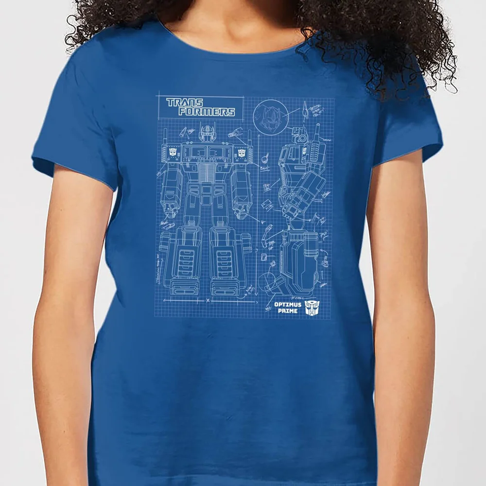 Transformers Optimus Prime Schematic Women's T-Shirt - Royal Blue - XS - Royal Blue Afbeelding 1