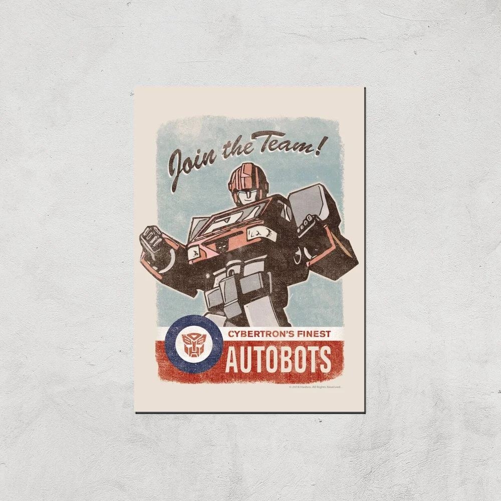 Transformers Join The Team Art Print - A4 - Print Only Afbeelding 1