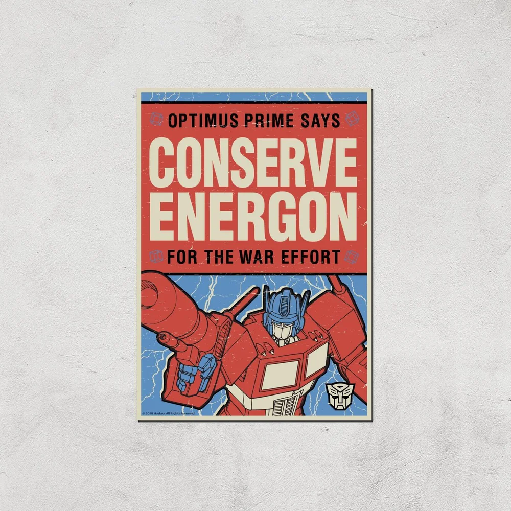 Transformers Conserve Energon Poster Art Print - A4 - Print Only Afbeelding 1