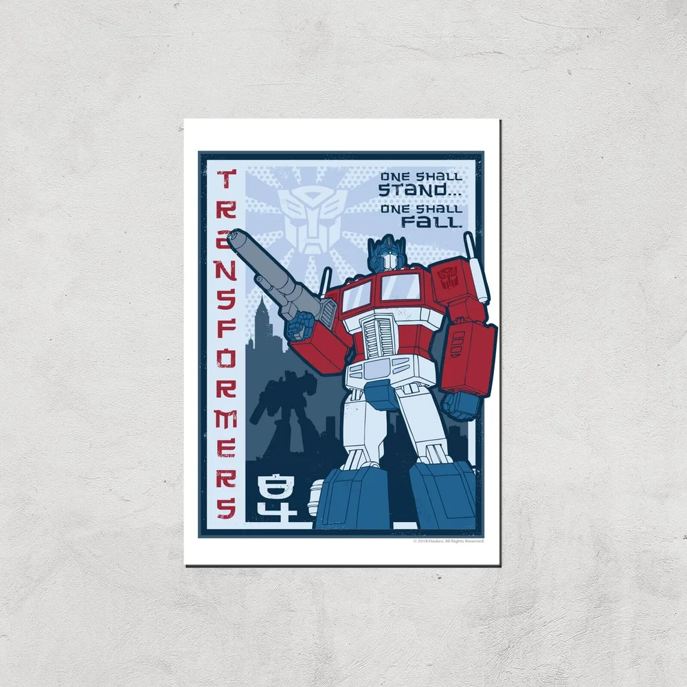 Transformers One Shall Stand Poster Art Print - A4 - Print Only Afbeelding 1