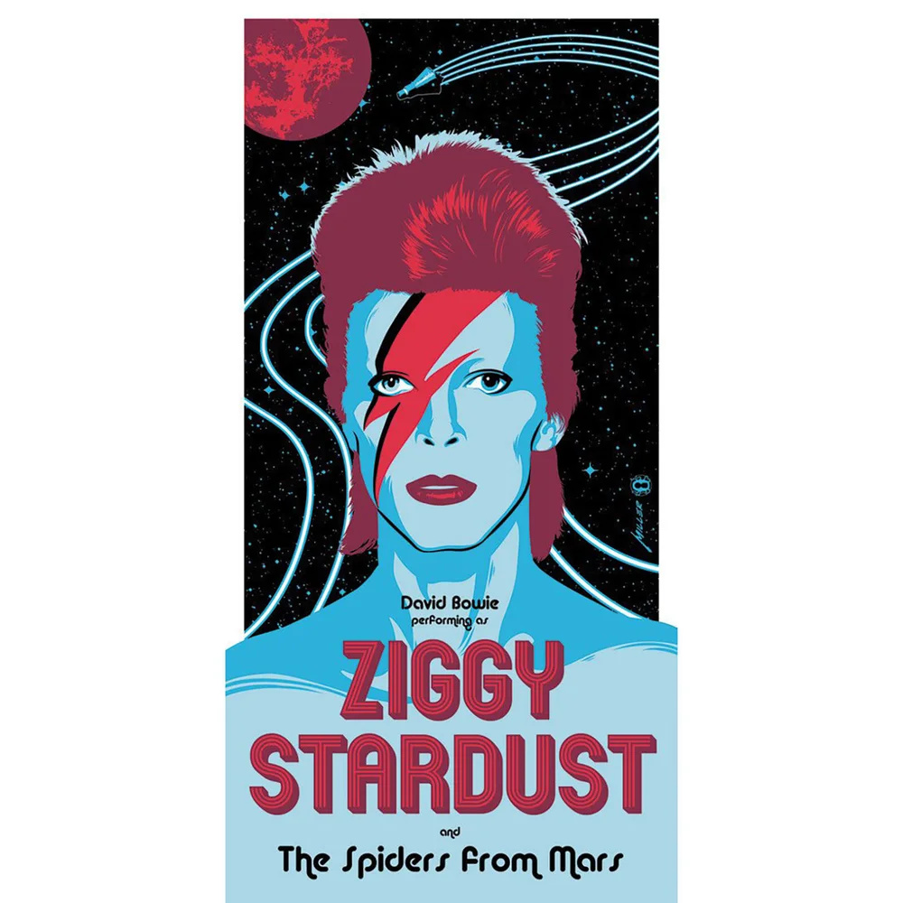 David Bowie - 'Ziggy Stardust' 12 x 24 Inches Limited Edition Screenprint by Brian Miller Afbeelding 1