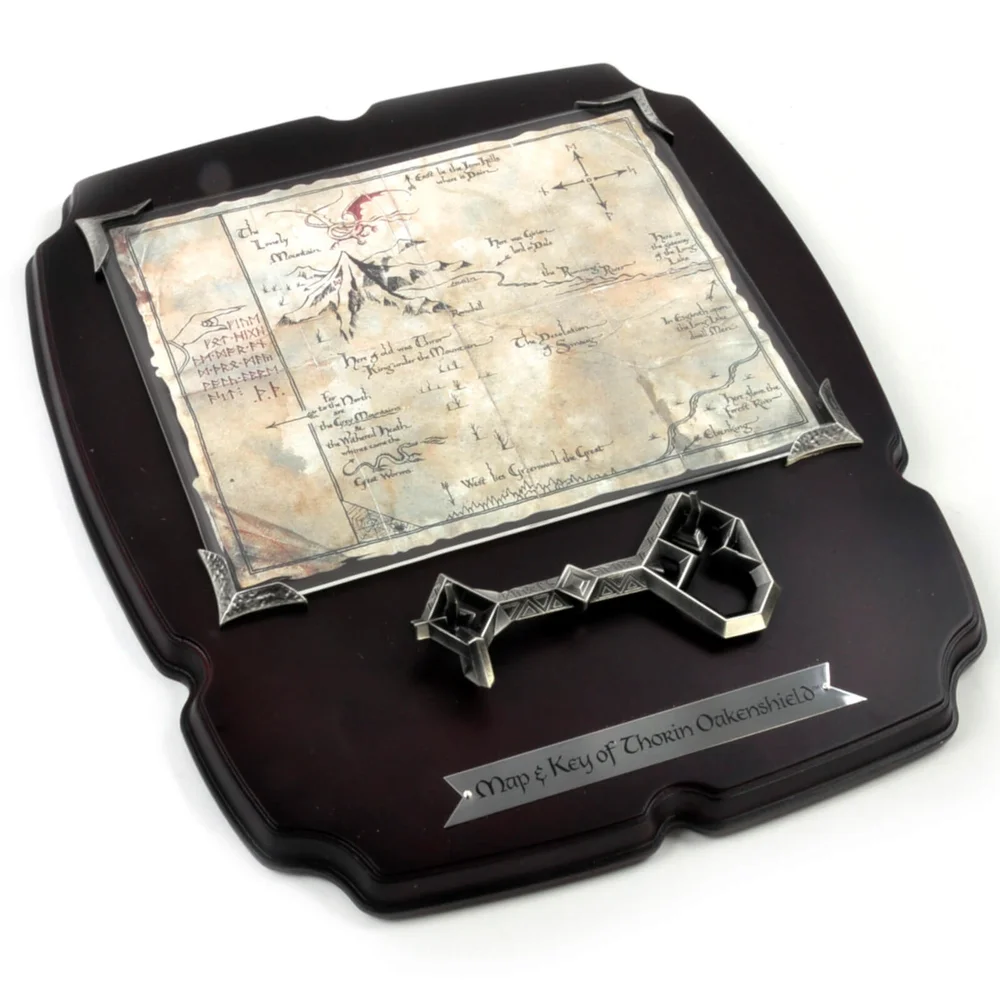The Hobbit Thorin's 15 x 13" Map & Key Replica Afbeelding 1