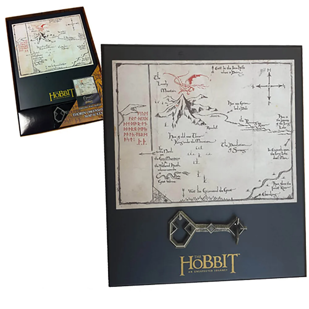 The Hobbit Thorin's 8 x 10" Map & Key Replica Afbeelding 1