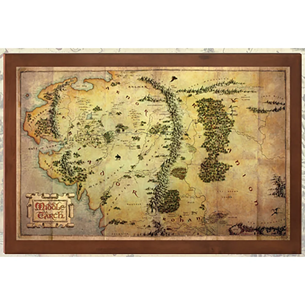 Lord of the Rings The Map of Midde Earth 16 x 12" Afbeelding 1