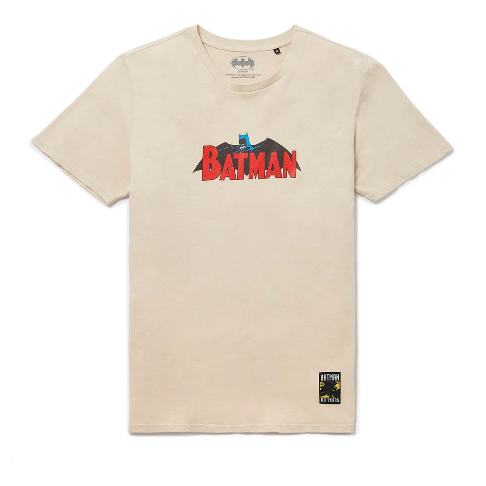 Batman 80th Anniversary 60s Vintage t-shirt - Wit vintage wash - S Afbeelding 1