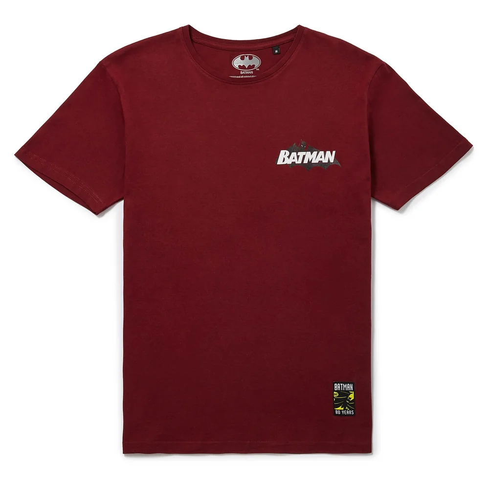 Batman 80th Anniversary 00s League t-shirt - Bordeaux rood - S Afbeelding 1