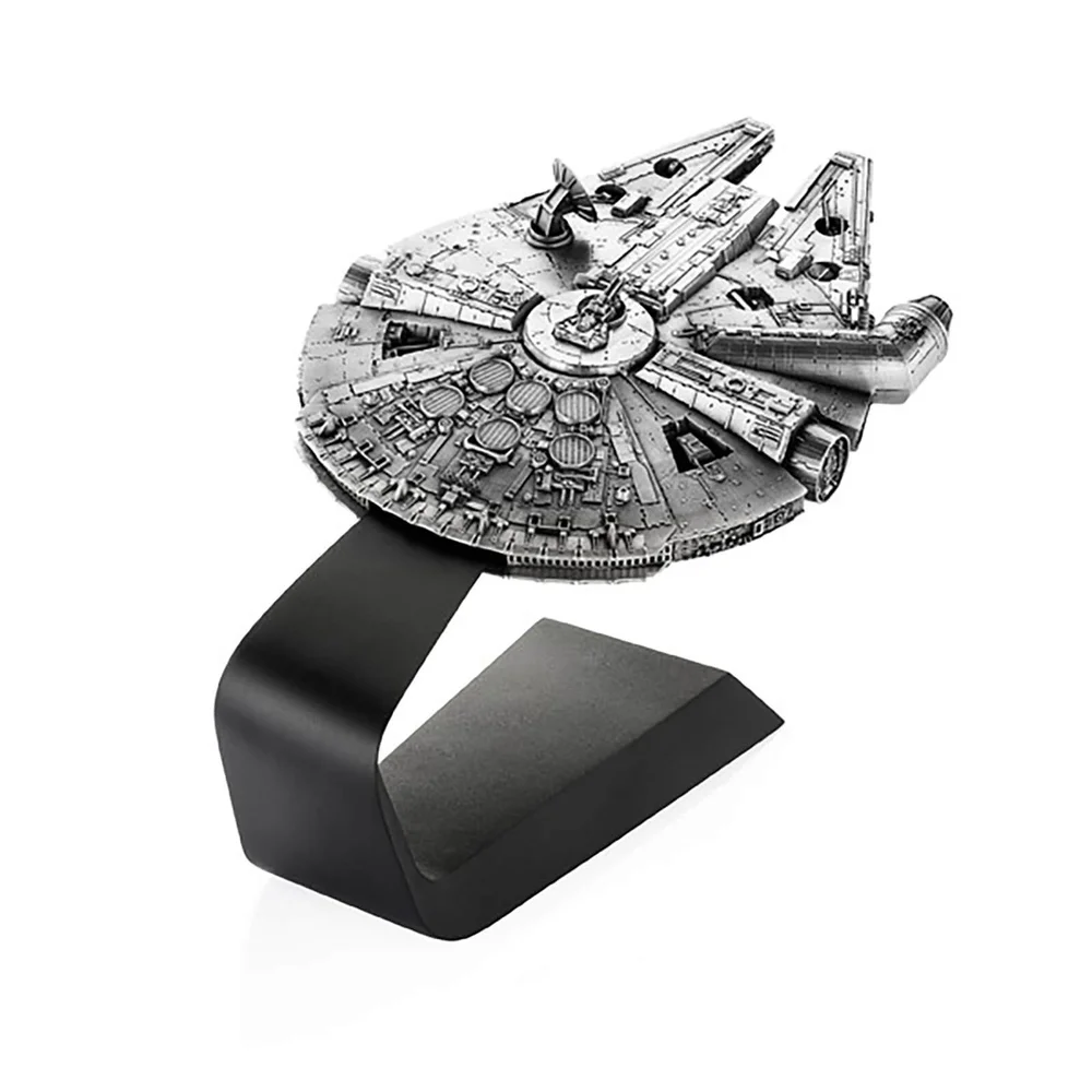 Royal Selangor Star Wars Millennium Falcon Vehicle with Stand 19.5cm - Pewter Replica Afbeelding 1