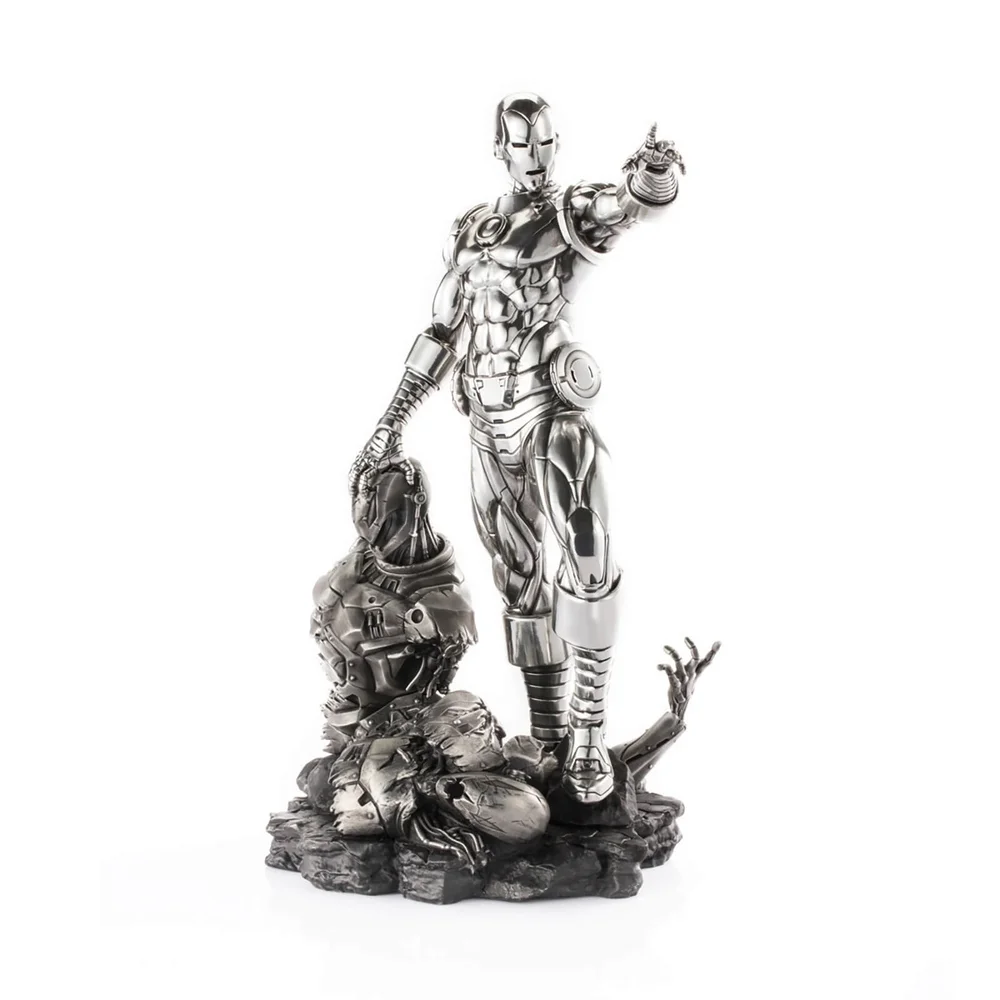 Royal Selangor Marvel Iron Man en Ultron Limited Edition Tinnen Beeldje 36cm Afbeelding 1