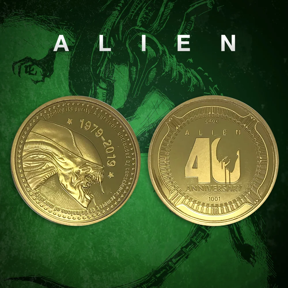 Alien '40th Anniversary' Limited Edition Collector's Coin: Gold Variant - Zavvi Exclusive Afbeelding 1