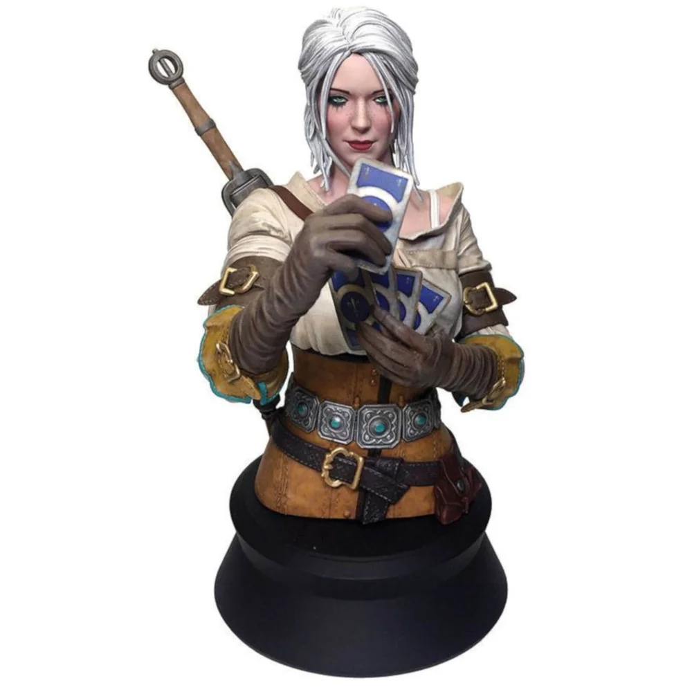 Dark Horse The Witcher 3: Wild Hunt Ciri speelt Gwent Bust Afbeelding 1