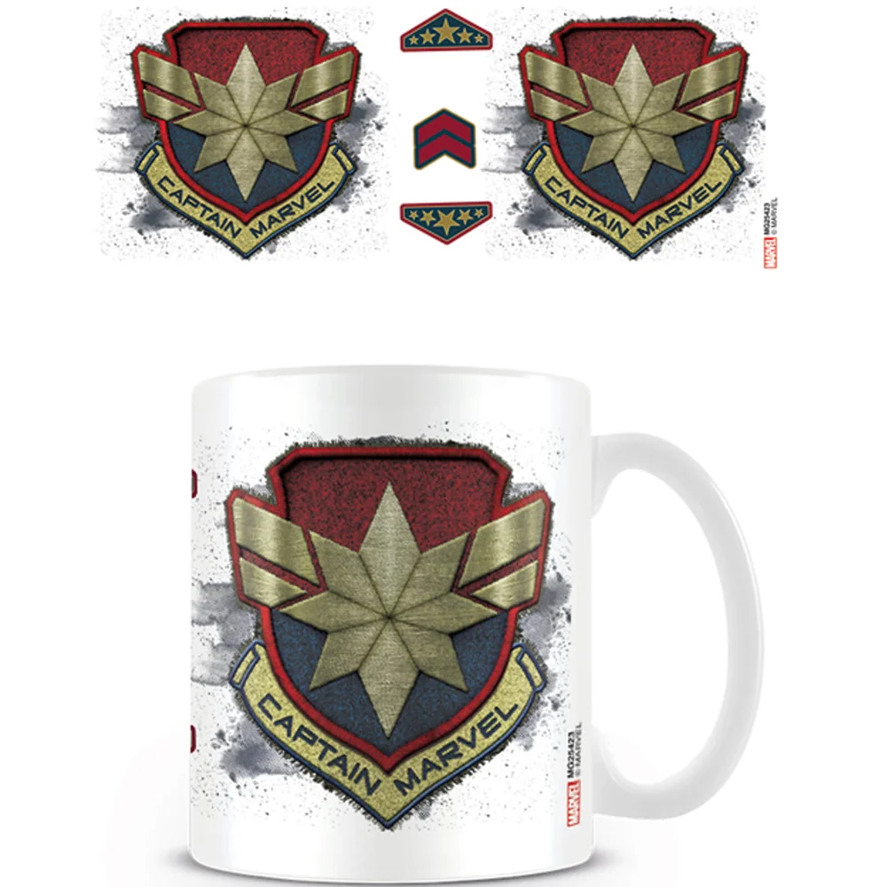 Captain Marvel (Badge) Coffee Mug Afbeelding 1