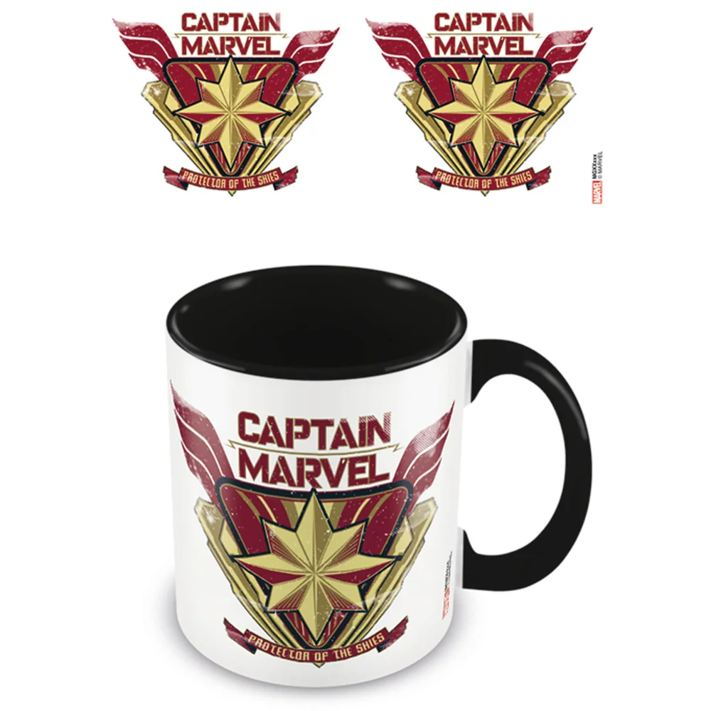 Captain Marvel (Protector) Black Coloured Inner Mug Afbeelding 1