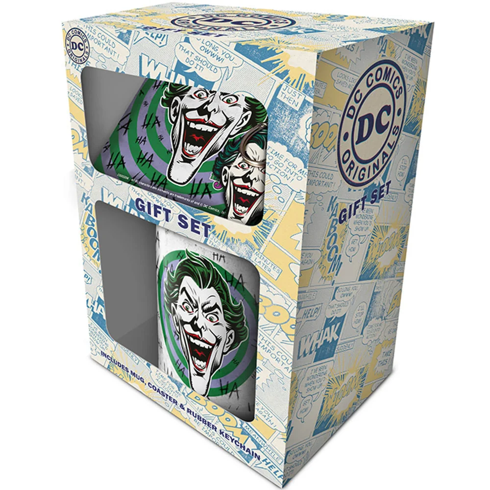 DC Originals - The Joker (HaHaHa) Mug, Coaster and Keychain Set Afbeelding 1