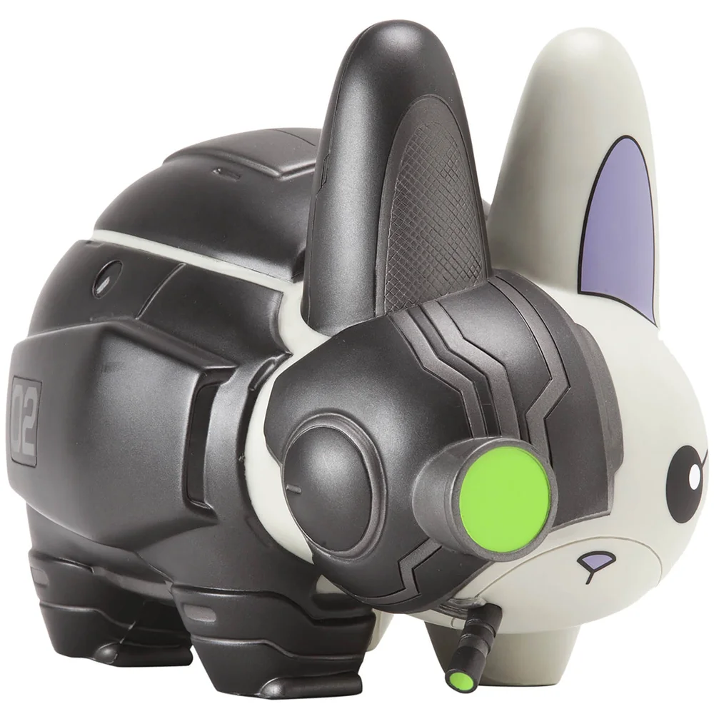 Kidrobot Labbit Figure Cyborg Black Nemesis 7 Inch Afbeelding 1