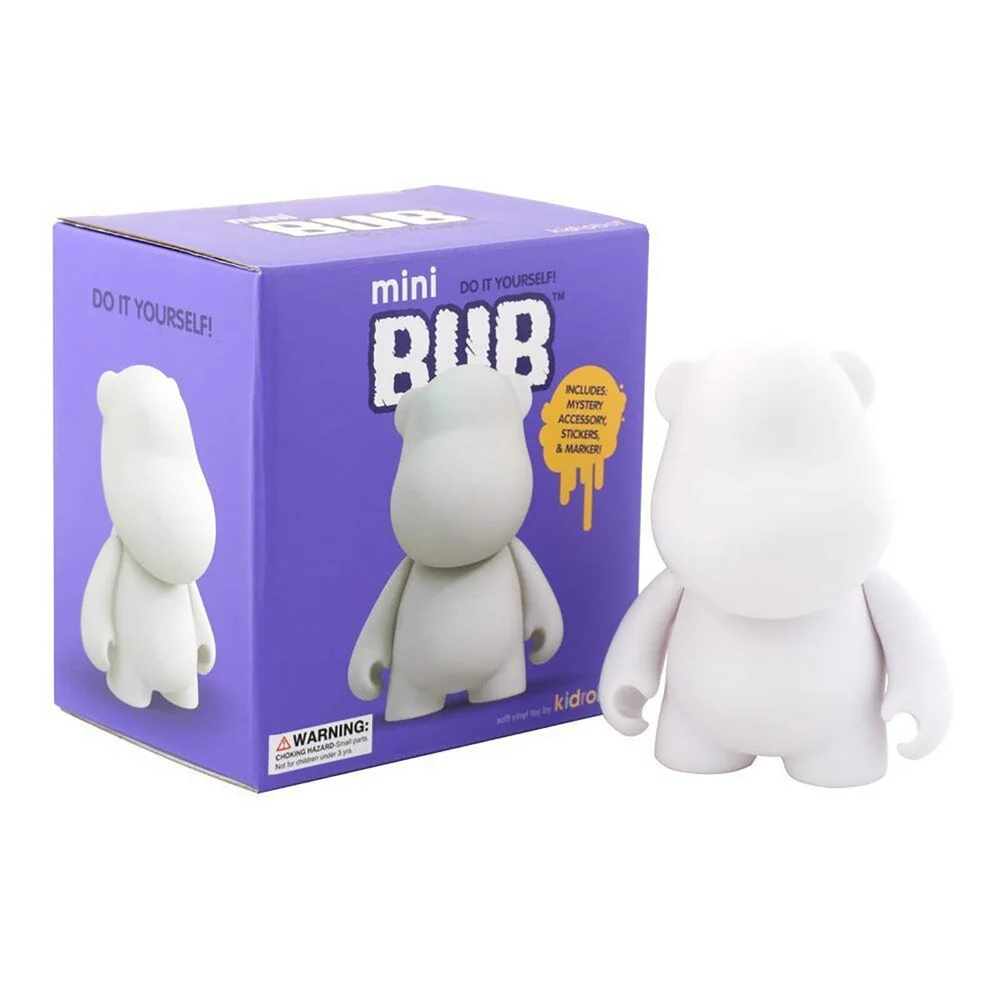 Kidrobot MunnyWorld Mini Bub 4"" Vinyl Figure White Afbeelding 1