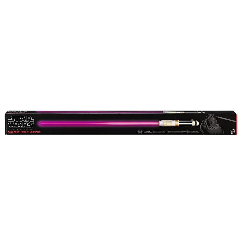 Hasbro Black Series Star Wars Episode 3 Mace Windu Force FX Lightsaber 1:1 Replica Afbeelding 1