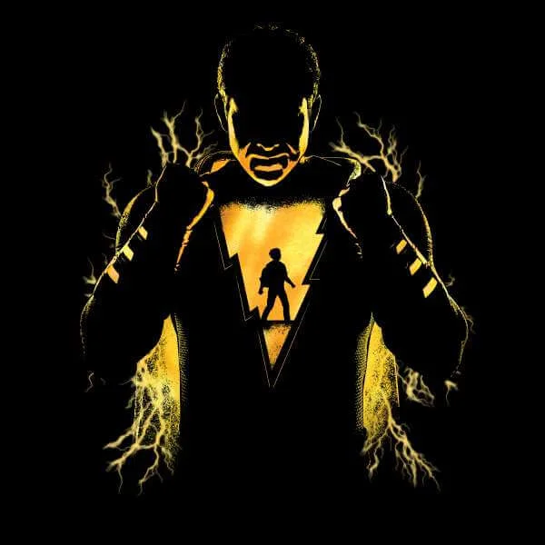 Shazam! Lightning Silhouet hoodie - Zwart