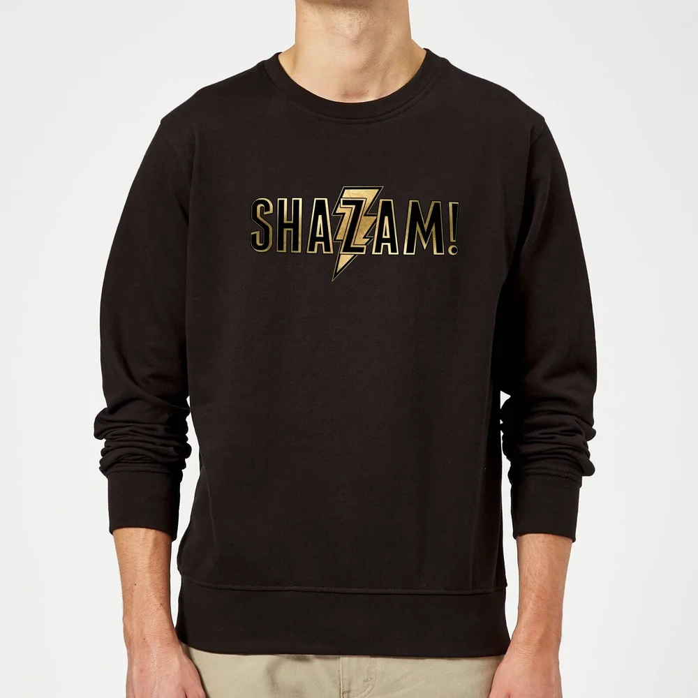 Shazam! Gold Logo trui - Zwart - S Afbeelding 1