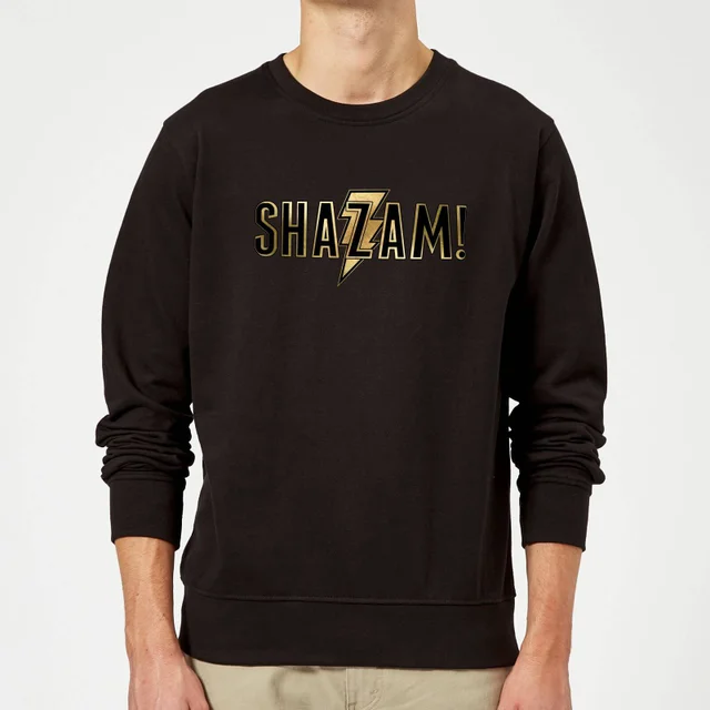 Shazam! Gold Logo trui - Zwart