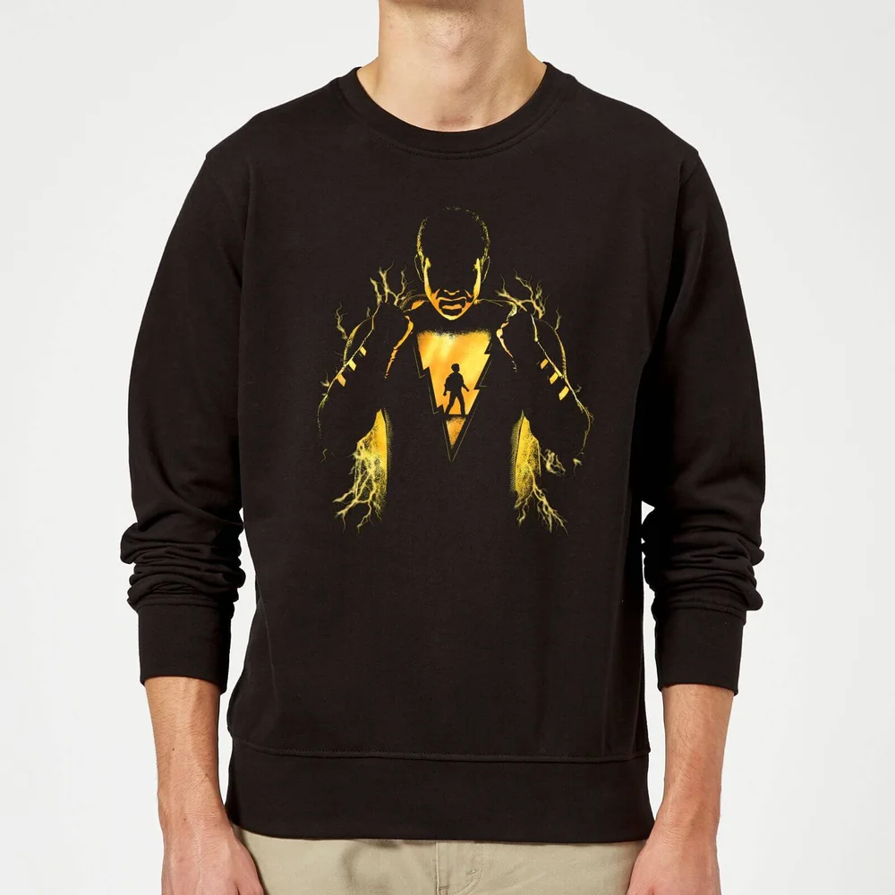Shazam! Lightning Silhouet trui - Zwart - S Afbeelding 1