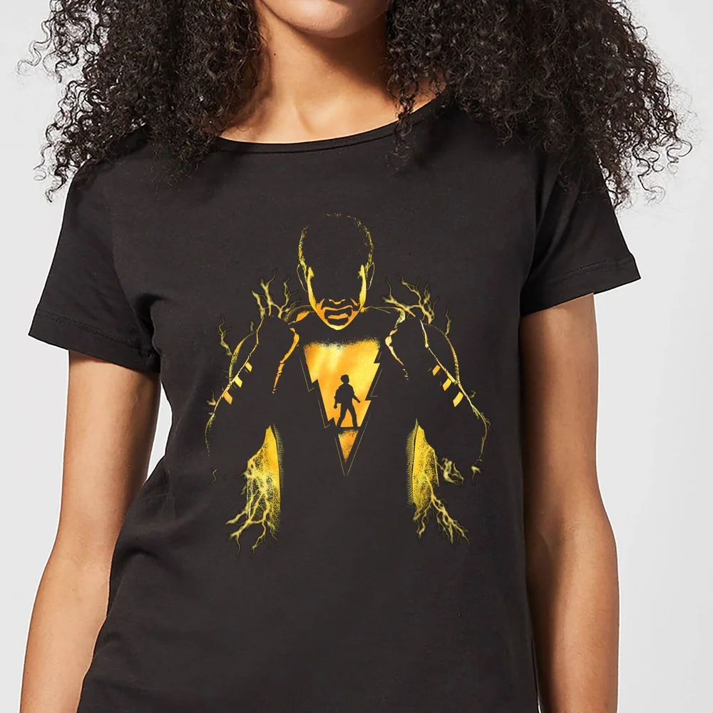 Shazam! Lightning Silhouet dames t-shirt - Zwart - S Afbeelding 1