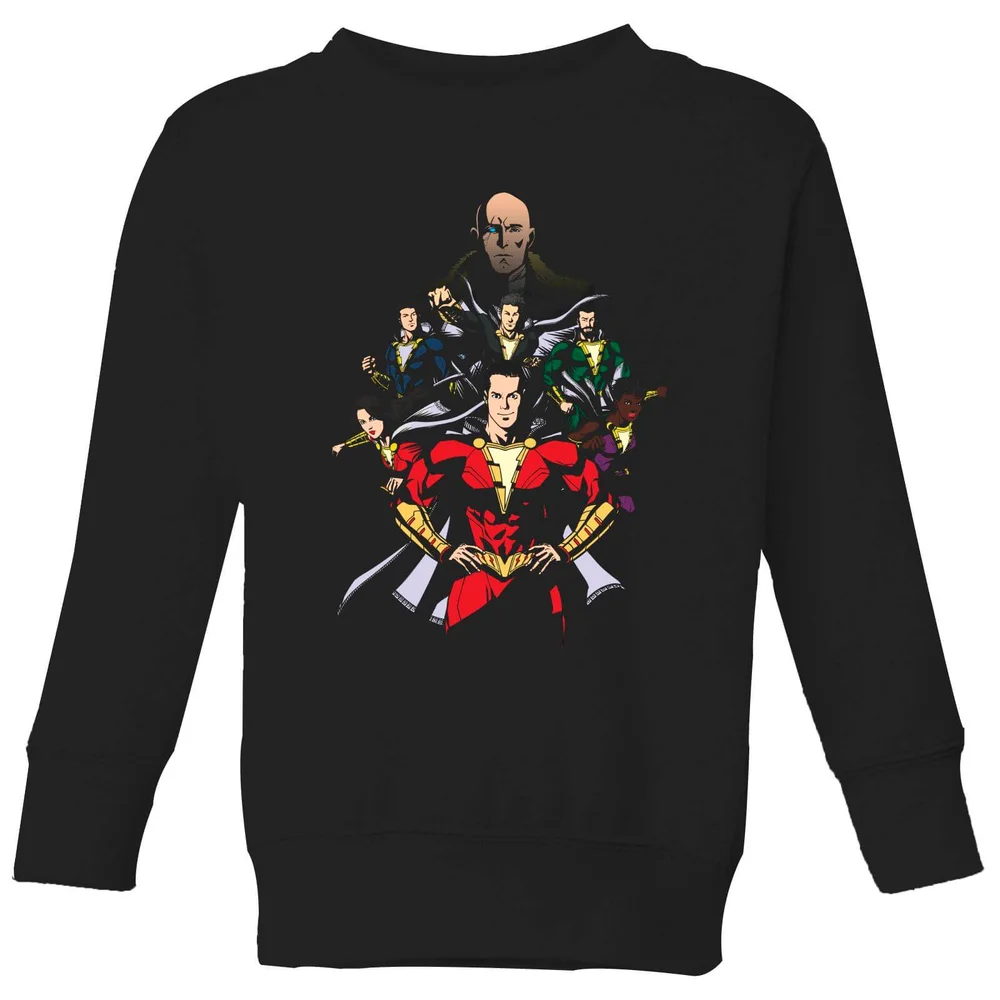 Shazam! Team Up kindertrui - Zwart - 98/104 (3-4 jaar) Afbeelding 1