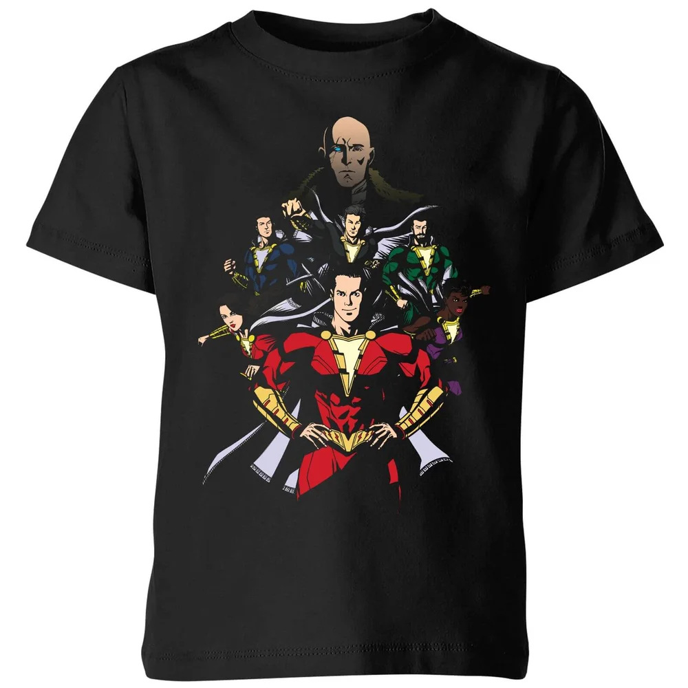 Shazam! Team Up kinder t-shirt - Zwart - 98/104 (3-4 jaar) Afbeelding 1