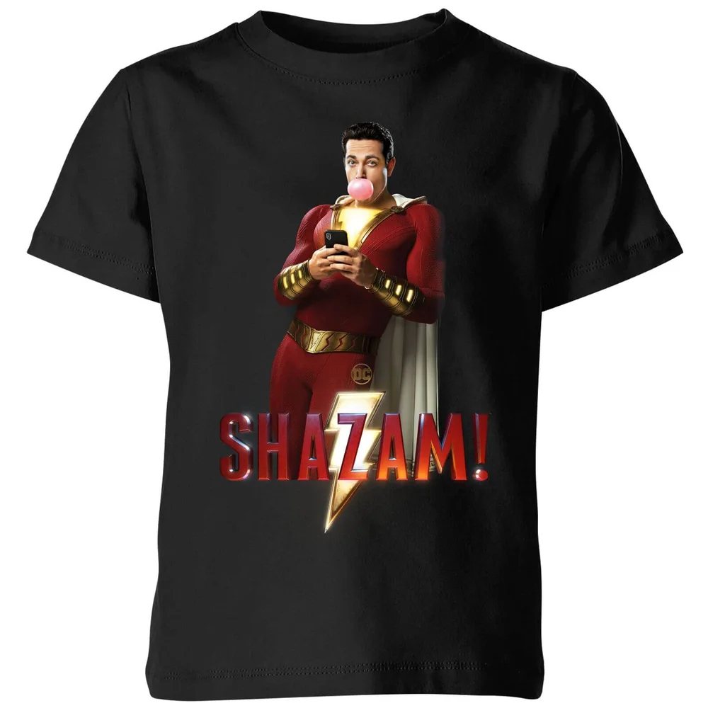 Shazam! Bubble Gum kinder t-shirt - Zwart - 98/104 (3-4 jaar) Afbeelding 1