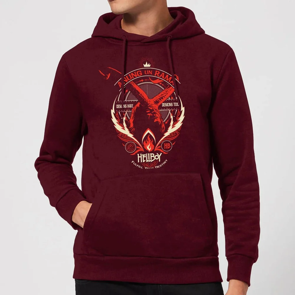 Hellboy Anung Un Rama Hoodie - Burgundy - XL Afbeelding 1