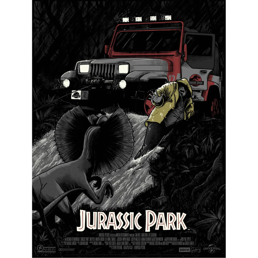 Jurassic Park "No Wonder You're Extinct" Screenprint - Zavvi Exclusive Afbeelding 1